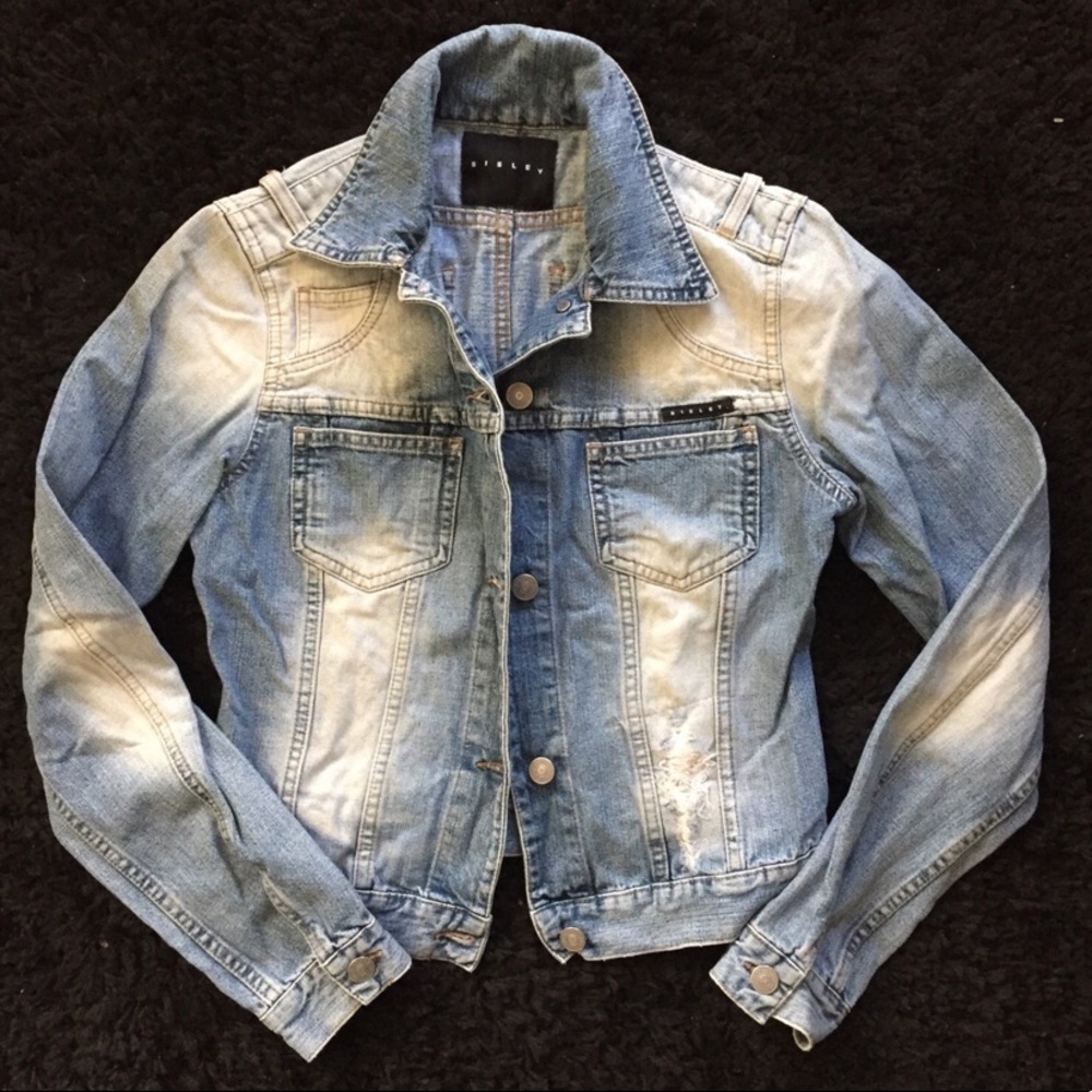 Sisley ombré denim jeans jacket Size Small